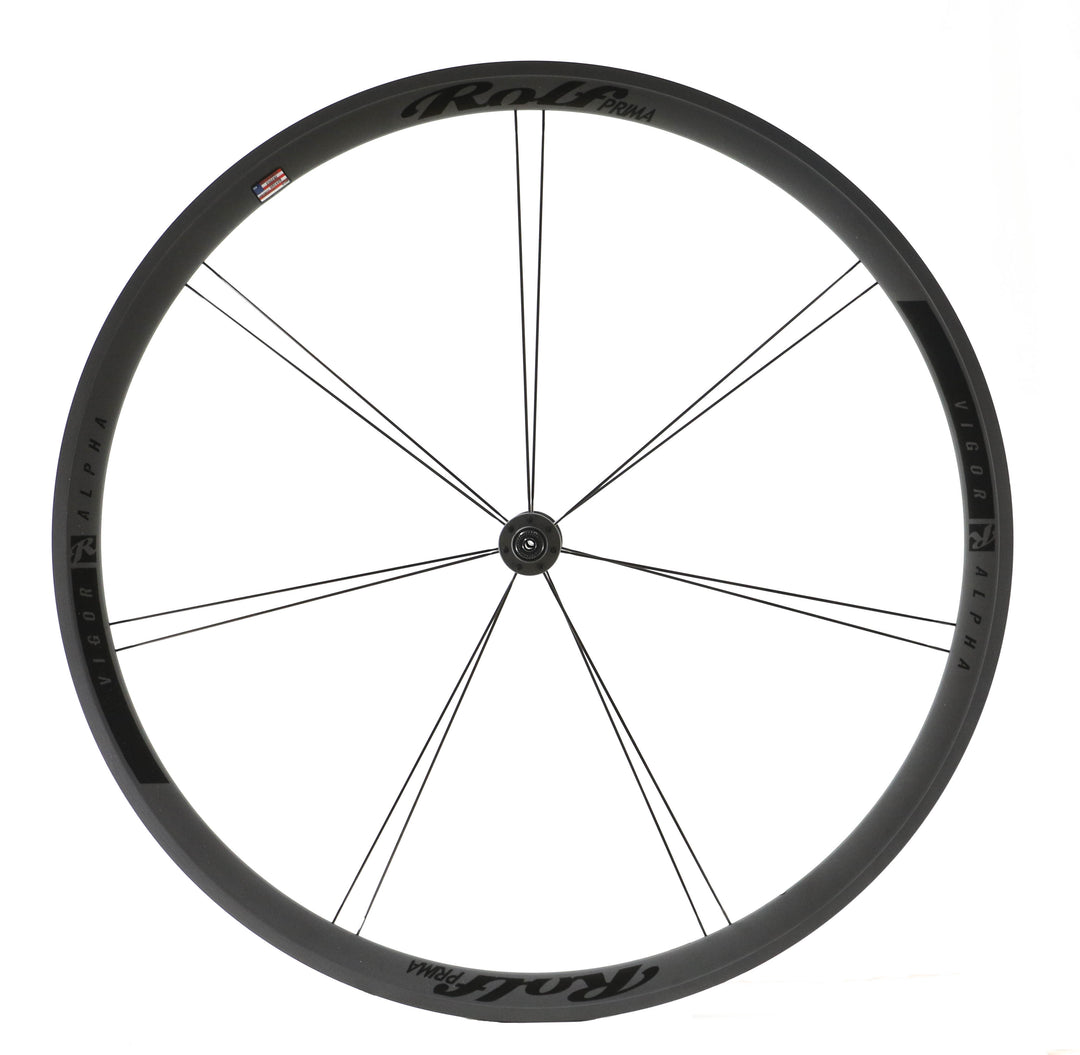 Vigor Alpha Stealth - performance alloy, deep clincher rim, hand-built US – Rolf  Prima